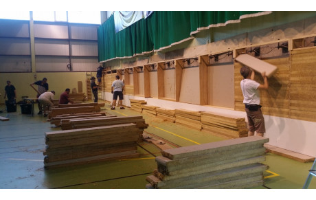 Changement du mur de Stramit en salle